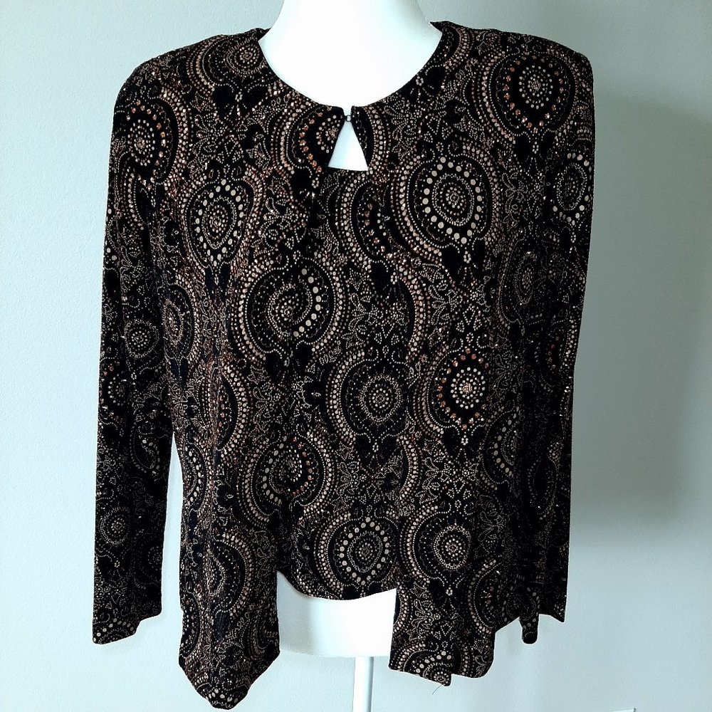 Formal Black and Gold jacket and camisole